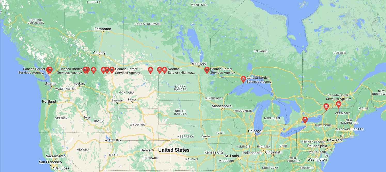 Map of the USA highlighting Border123 offices: New York, Los Angeles, Chicago, Houston, and more.