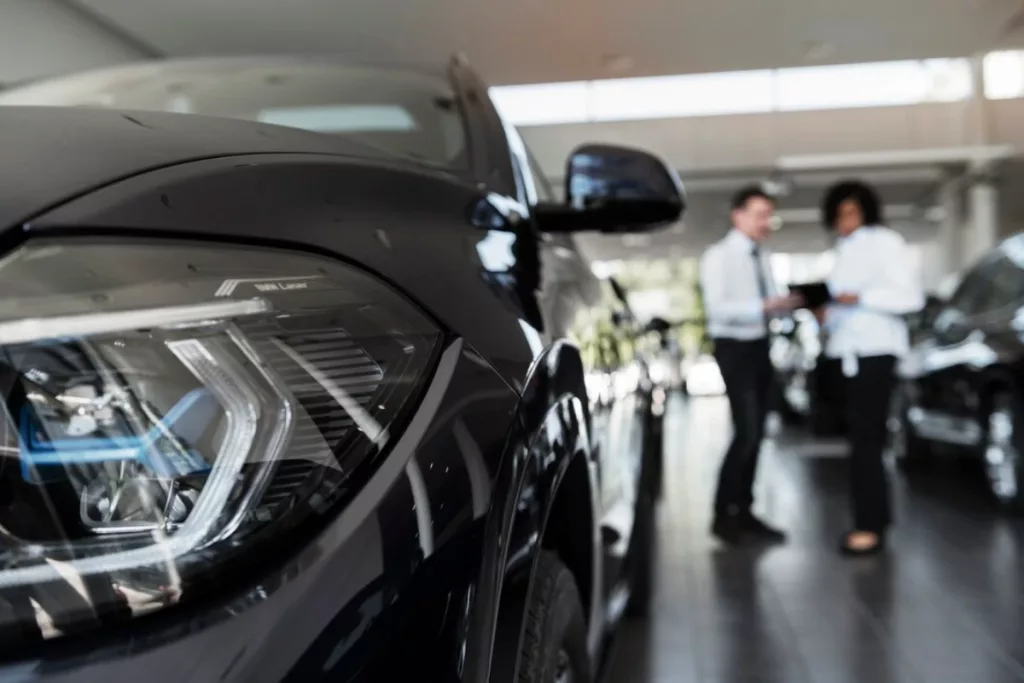 close up of car in dealership