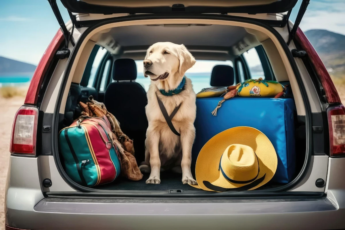 pet travel in a car 