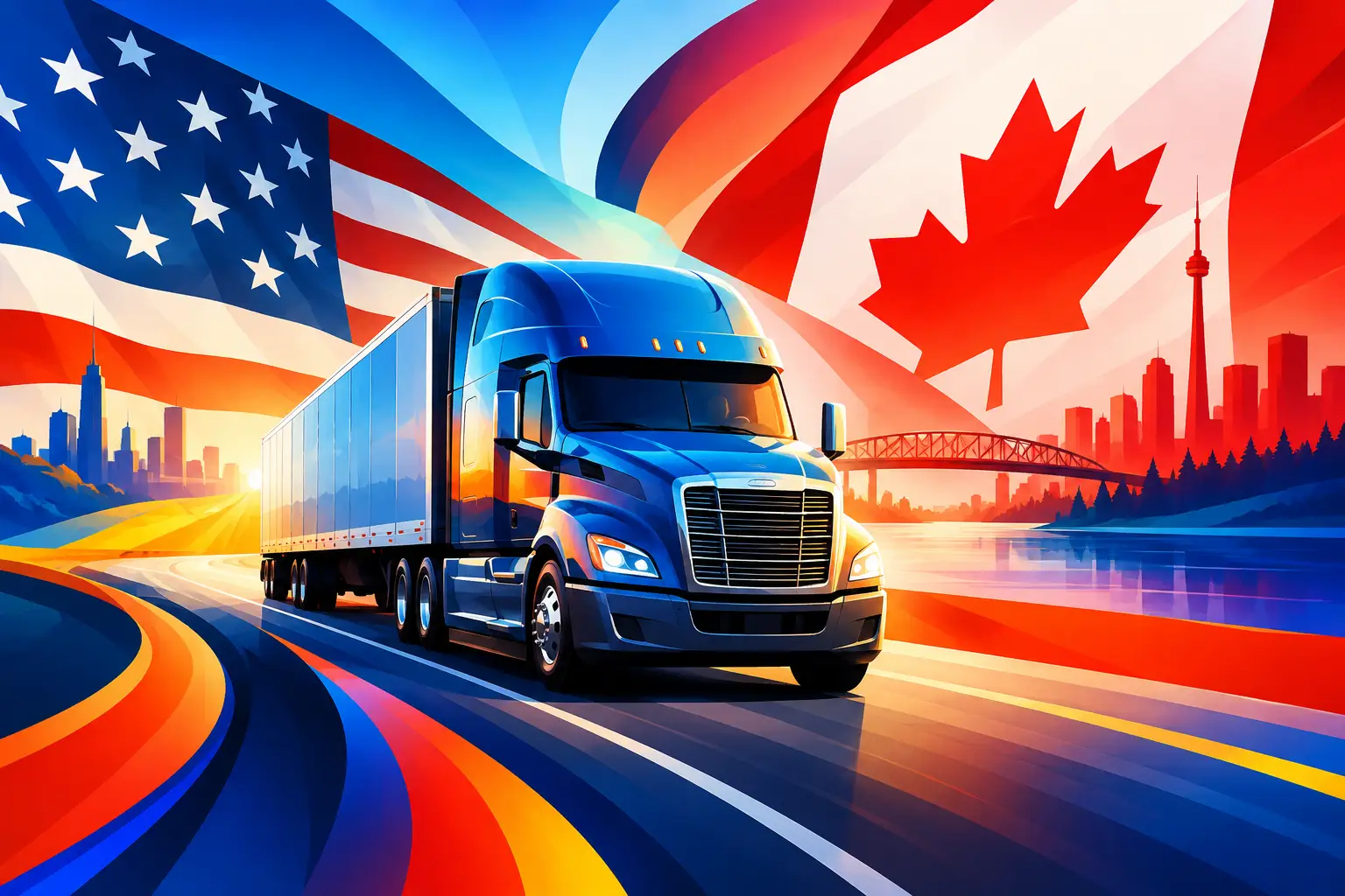 Cross Border Truck Transport Between the U.S. and Canada